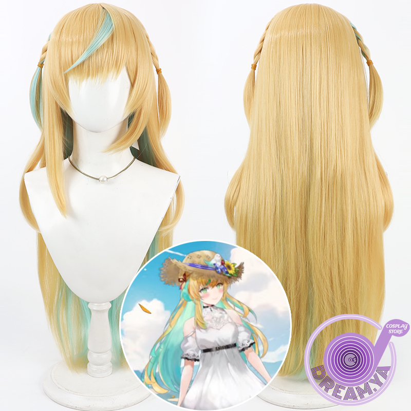 Synthetic Wigs - Tachitsute Toto Cosplay Wig Vtuber Blonde