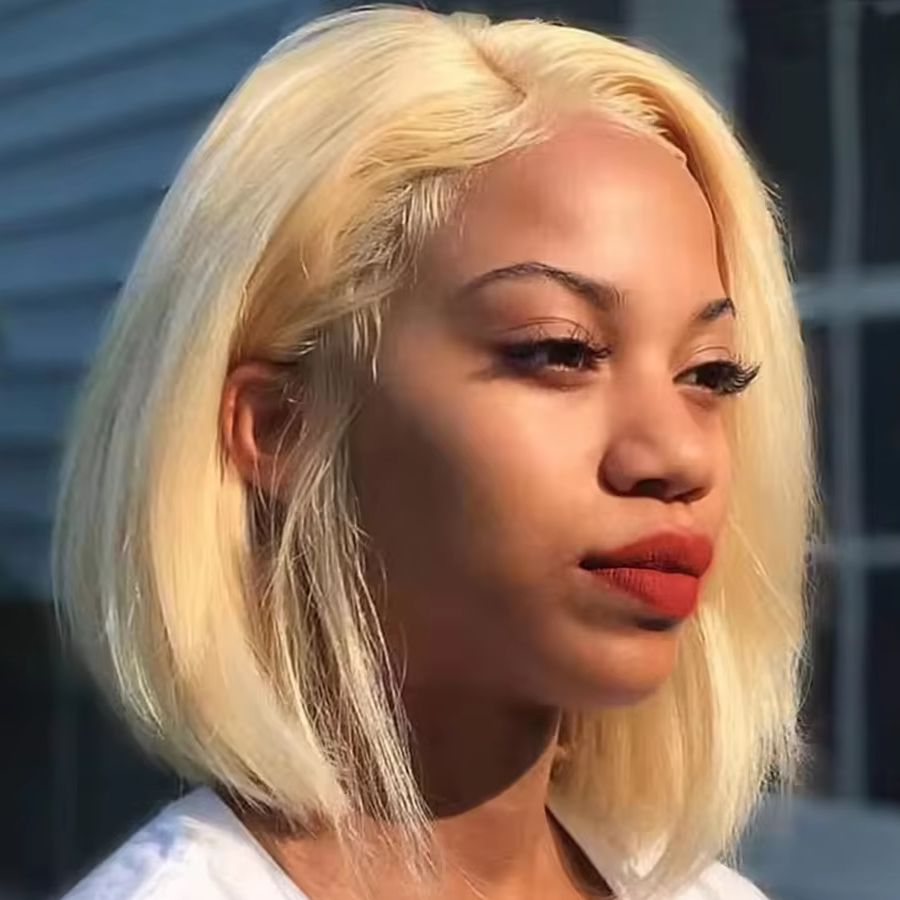 Glueless Wear And Go Human Hair Wig - 100% Remy Hair 613 Blonde Bob