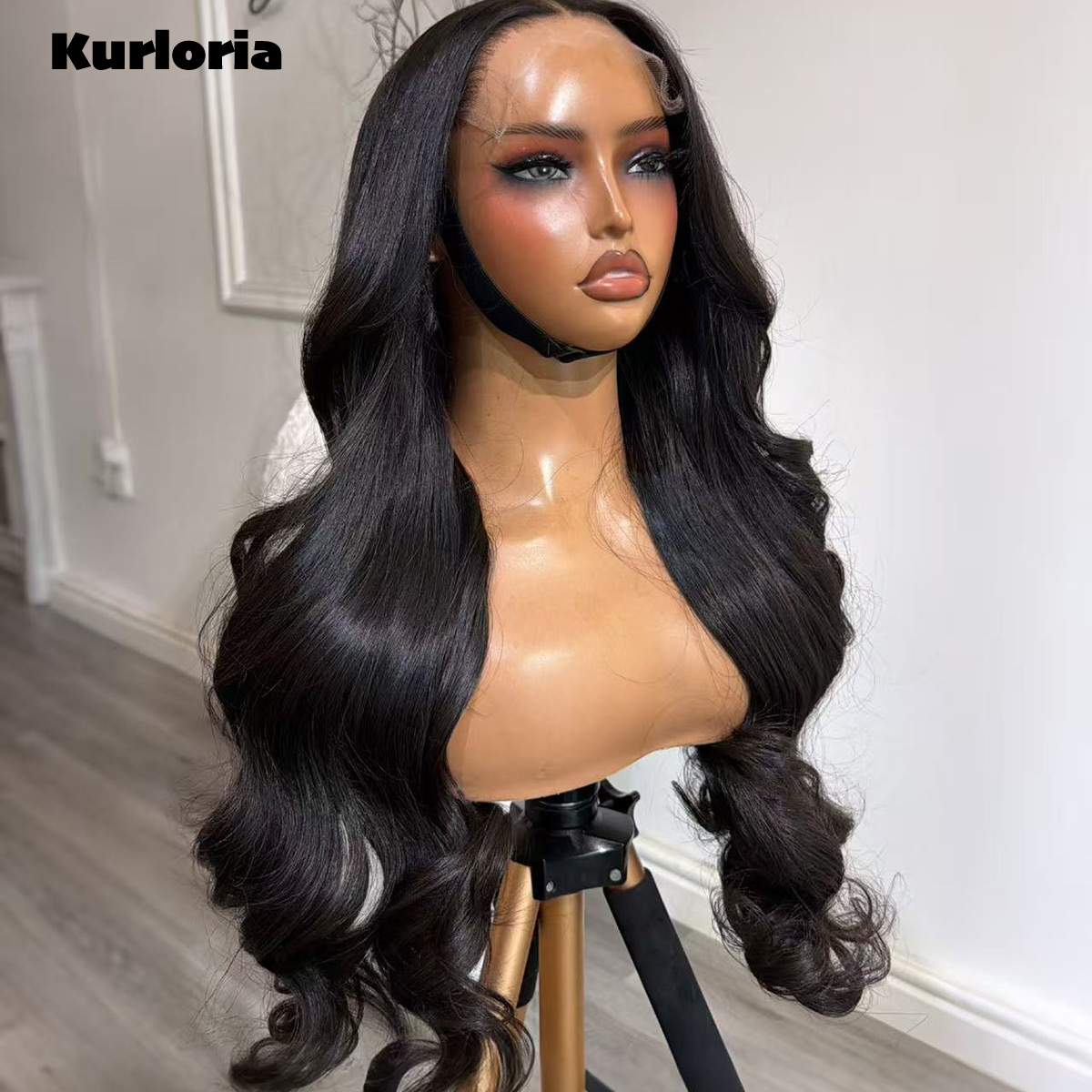 100% Human Hair Natural Black  - Glueless Wear And Go Human Hair Wig ulasan dan harga
