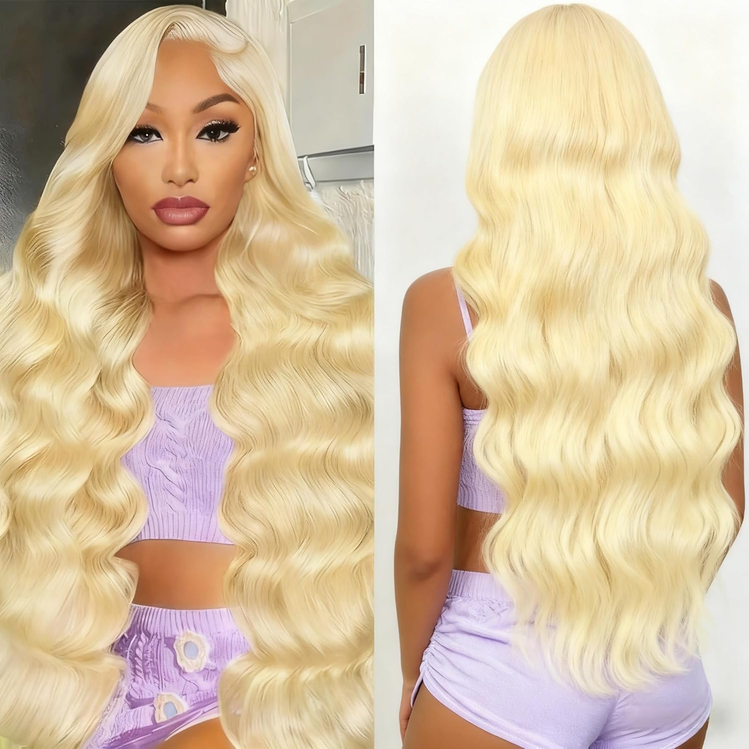 13x4 Blonde Body Wave Lace Fro - 613 Blonde Body Wave Lace Front Wig ulasan dan harga