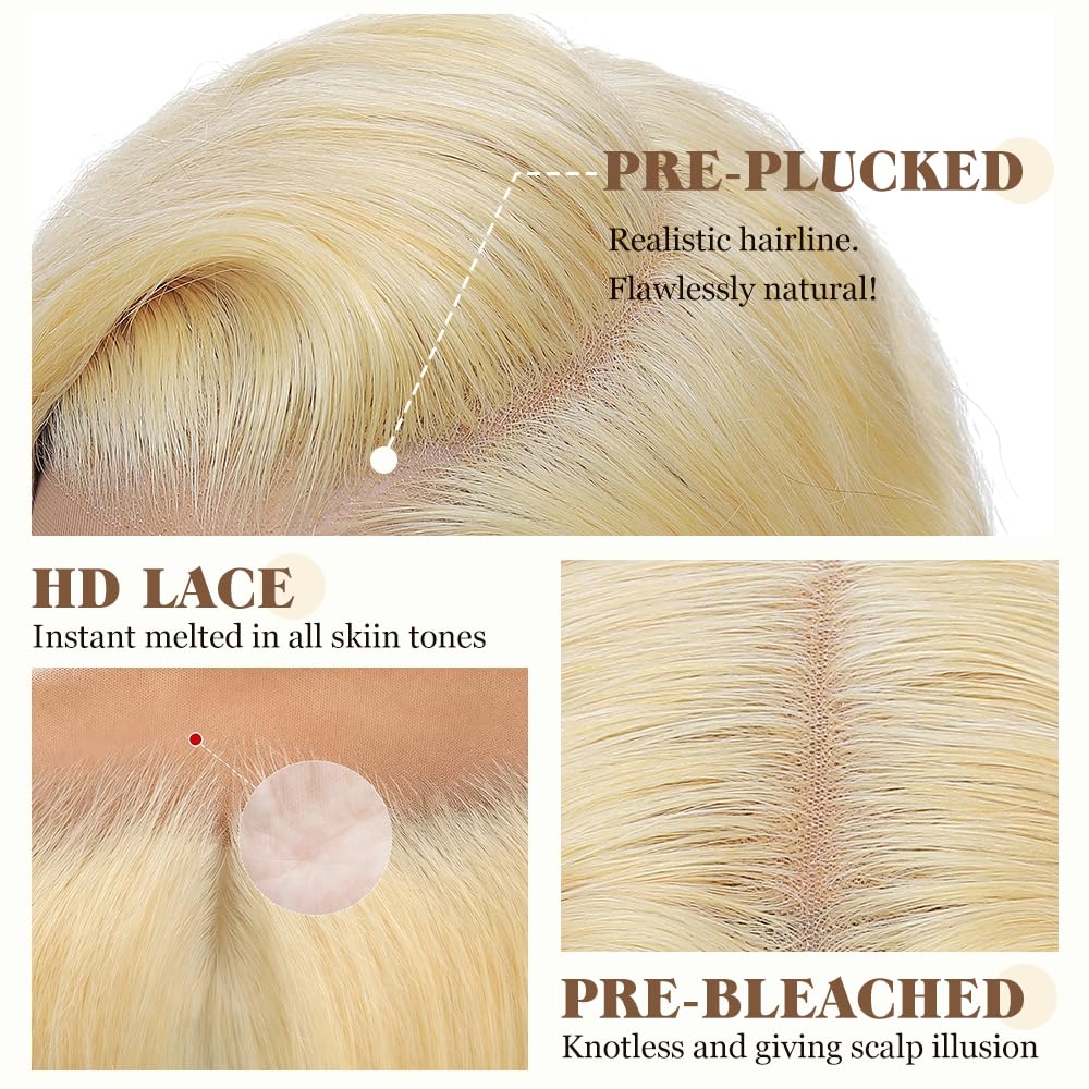 13x4 Blonde Body Wave Lace Fro - 613 Blonde Body Wave Lace Front Wig ulasan dan harga