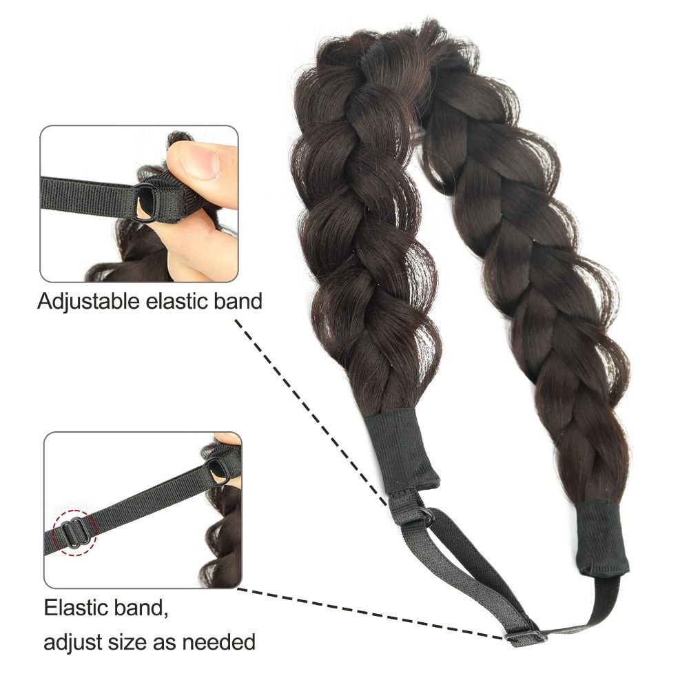Adjustable Braided Hair Headba - Synthetic Braided Wigs For Black Women ulasan dan harga