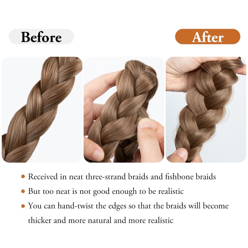 Adjustable Braided Hair Headba - Synthetic Braided Wigs For Black Women ulasan dan harga