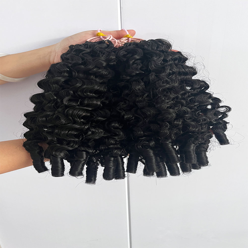 Bouncy Curly Human Hair Bundle - Hair Bundles ulasan dan harga