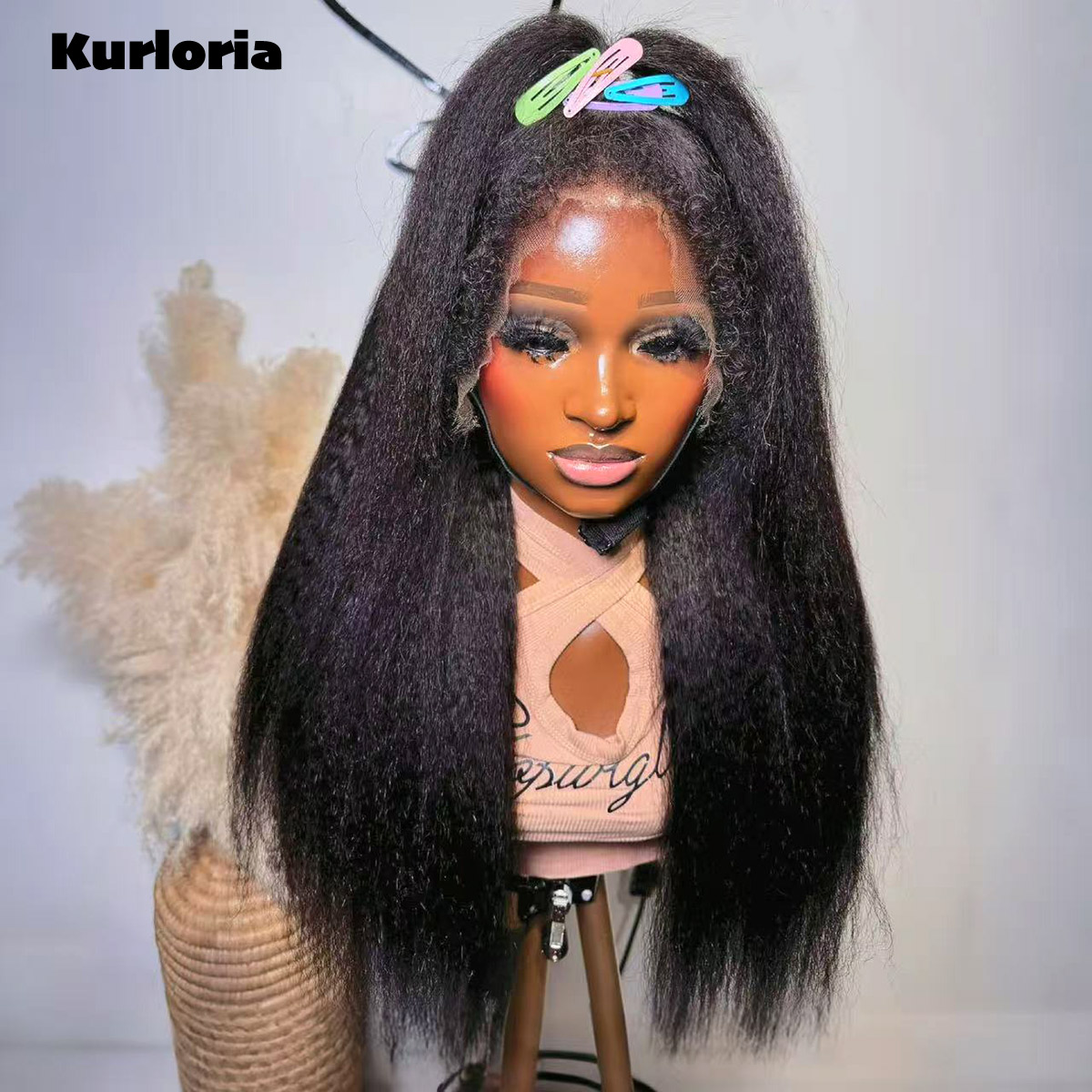 Natural Black 400 Density Kink - Glueless Wear And Go Human Hair Wig ulasan dan harga